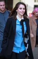 FELICITY JONES Arrives at BBC Radio 1 Studios in London 10/12/2016