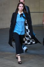 FELICITY JONES Arrives at BBC Radio 1 Studios in London 10/12/2016