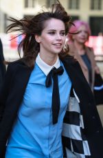 FELICITY JONES Arrives at BBC Radio 1 Studios in London 10/12/2016