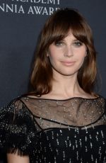 FELICITY JONES at 2016 AMD British Academy Britannia Awards in Beverly Hills 10/28/2016
