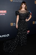 FELICITY JONES at 2016 AMD British Academy Britannia Awards in Beverly Hills 10/28/2016