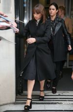 FELICITY JONES at BBC Radio 2 in London 10/14/2016