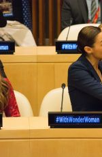 GAL GADOT and LYNDA CARTER at Wonder Woman United Nations Ambassador Ceremony at UN in New York 10/21/2016