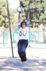 GARCELLE BEAUVAIS at a Playground in Los Angeles 10/06/2016