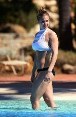 GEMMA ATKINSON in Bikini at a Pool in Marbella 10/14/2016