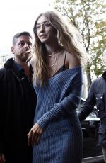 GIGI HADID Arrives at Her Hotel in Paris 10/02/2016