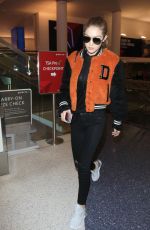 GIGI HADID at LAX Airport in Los Angeles 10/28/2016