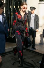 GIGI HADID Out and About in Paris 10/01/2016
