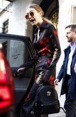 GIGI HADID Out and About in Paris 10/01/2016
