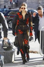 GIGI HADID Out and About in Paris 10/01/2016