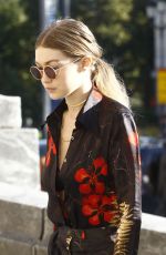 GIGI HADID Out and About in Paris 10/01/2016