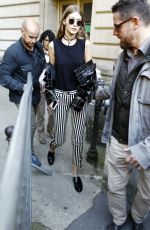 GIGI HADID Out and About in Paris 10/03/2016