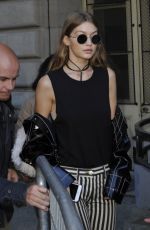 GIGI HADID Out and About in Paris 10/03/2016