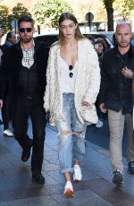 GIGI HADID Out and About in Paris 10/05/2016
