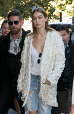 GIGI HADID Out and About in Paris 10/05/2016