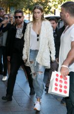 GIGI HADID Out and About in Paris 10/05/2016