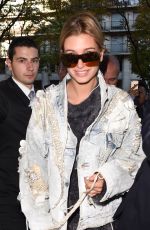 HAILEY BALDWIN Arrives at George IV Hotel in Paris 10/04/2016
