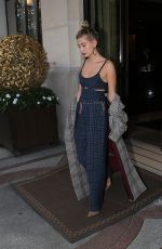 HAILEY BALDWIN Leaves Her Hotel in Paris 10/02/2016