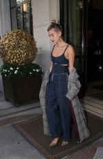 HAILEY BALDWIN Leaves Her Hotel in Paris 10/02/2016