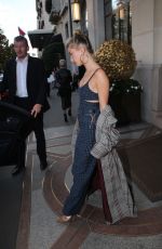 HAILEY BALDWIN Leaves Her Hotel in Paris 10/02/2016