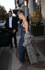 HAILEY BALDWIN Leaves Her Hotel in Paris 10/02/2016