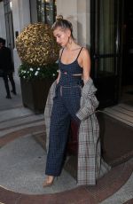HAILEY BALDWIN Leaves Her Hotel in Paris 10/02/2016