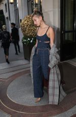 HAILEY BALDWIN Leaves Her Hotel in Paris 10/02/2016