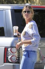 HEIDI KLUM at Starbucks Coffee in Los Angeles 10/02/2016