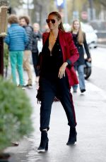 HEIDI KLUM Out and About in Paris 10/21/2016