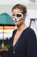 HEIDI KLUM with Her Face Painted Out in Los Angeles 12/23/2016
