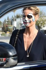 HEIDI KLUM with Her Face Painted Out in Los Angeles 12/23/2016