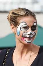 HEIDI KLUM with Her Face Painted Out in Los Angeles 12/23/2016