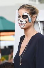 HEIDI KLUM with Her Face Painted Out in Los Angeles 12/23/2016