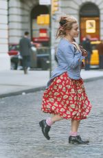 HELENA BONHAM CARTER Out and About in New York 10/14/2016