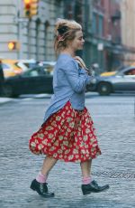 HELENA BONHAM CARTER Out and About in New York 10/14/2016