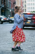 HELENA BONHAM CARTER Out and About in New York 10/14/2016