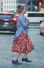 HELENA BONHAM CARTER Out and About in New York 10/14/2016