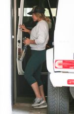 HILARY DUFF Arrives at a Gym in West Hollywood 10/10/2016