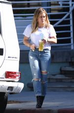 HILARY DUFF at a Starbucks in Studio City 10/17/2016