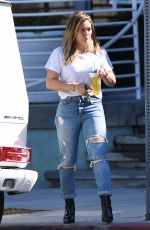 HILARY DUFF at a Starbucks in Studio City 10/17/2016