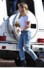 HILARY DUFF at a Starbucks in Studio City 10/17/2016