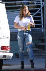HILARY DUFF at a Starbucks in Studio City 10/17/2016