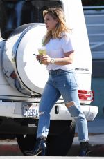 HILARY DUFF at a Starbucks in Studio City 10/17/2016