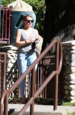 HILARY DUFF at Coldwater Canyon Park in Beverly Hills 10/21/2016