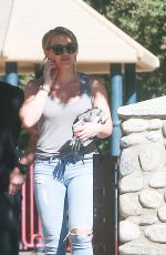 HILARY DUFF at Coldwater Canyon Park in Beverly Hills 10/21/2016