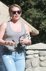 HILARY DUFF at Coldwater Canyon Park in Beverly Hills 10/21/2016