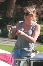 HILARY DUFF at Coldwater Canyon Park in Beverly Hills 10/21/2016
