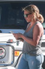 HILARY DUFF at Coldwater Canyon Park in Beverly Hills 10/21/2016