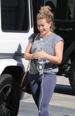 HILARY DUFF Leaves a Gym in Los Angeles 10/08/2016