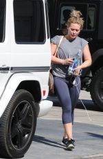 HILARY DUFF Leaves a Gym in Los Angeles 10/08/2016